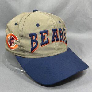 Vtg Drew Pearson Chicago Bears Twill Team NFL Snapback Hat Cap Football Dad Mens